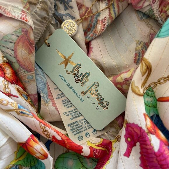 LULI FAMA  Bell Sleeves Ocean-Inspired Romper Style Size M - Picture 8 of 9